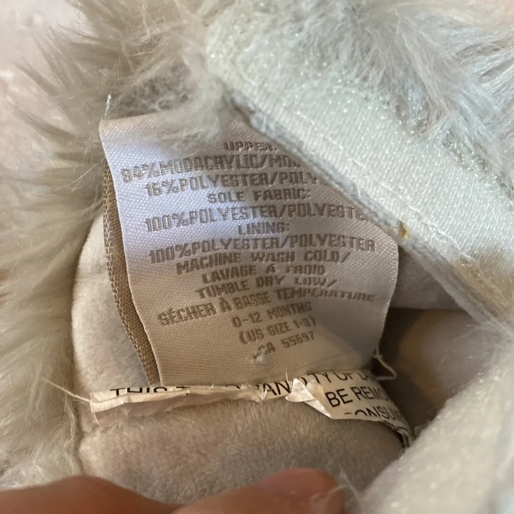 Baby Zara Mini Sherpa lace up shoes & gray fur boots bundle!!